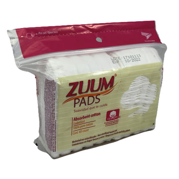 Comprar Algodon Zuum Facial Cuadrado - 130 Unidades